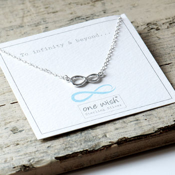 Infinity Symbol Sterling Silver Necklace, 2 of 8