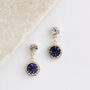 Purple Swarovski Crystal Snow Drop Earrings, thumbnail 4 of 6