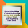 Funny Apology Card: History Of Calming Down, thumbnail 1 of 2