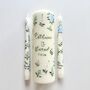 Personalised Blue Floral Hand Painted Candle Unity Set, thumbnail 1 of 4