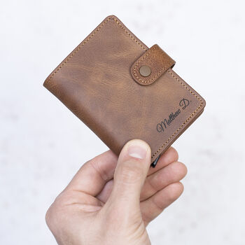 Personalised Leather Pop Up Card Wallet, 5 of 8