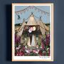 Wedding Tipi Personalised Fine Art Print, thumbnail 3 of 3