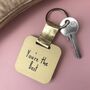 Personalised Pink Leopard Print Wooden Keyring, thumbnail 2 of 6