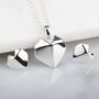 Stunning Silver Origami Heart Necklace, thumbnail 2 of 7