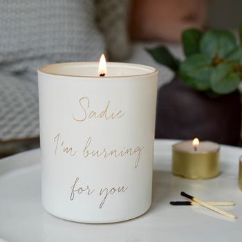 Personalised Burning For You Scented Candle, 2 of 5