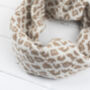 Leopard Knitted Snood/Cowl, thumbnail 4 of 8