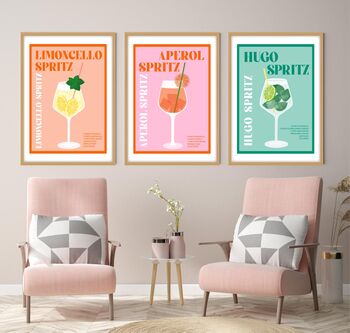 Aperol Spritz Cocktail Poster, 9 of 11