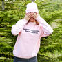 Santa Saw Everything Women's Christmas Sweatshirt, thumbnail 2 of 7