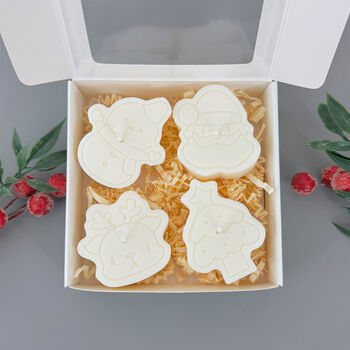 Festive Soy Wax Tealight Gift Set And Secret Santa Gift, 2 of 12