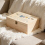 Personalised Baby Boy Or Girl Bunting Large Wooden Keepsake Box, thumbnail 2 of 4
