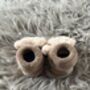 Taupe Teddy Bear Baby Socks, thumbnail 2 of 9