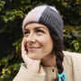 Colour Block Angora Knit Beanie Hat, thumbnail 4 of 12