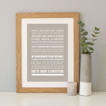 'Friends' The Tv Show Quote Print, 7 of 12