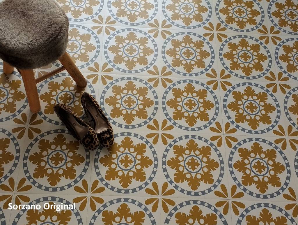 Sorzano Vinyl Floor Tiles By Zazous Notonthehighstreet Com Sorzano Vinyl Floor Tiles