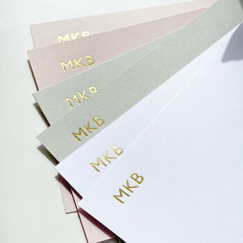 Gold Foiled Personalised Notecard Set, 5 of 6