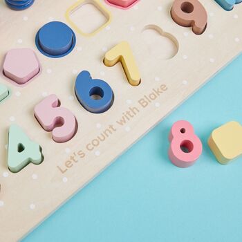 Personalised Wooden Counting Puzzle, 2 of 7
