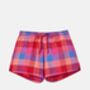 Women's Coral Shire Square Brushed Cotton Sleep Shorts, thumbnail 2 of 2