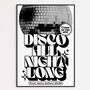 Disco All Night Long Print, thumbnail 1 of 5