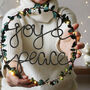 Joy And Peace Holly Fairy Light Wreath, thumbnail 1 of 3