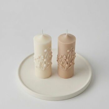 Minimalist Floral Wedding Candles, 3 of 7