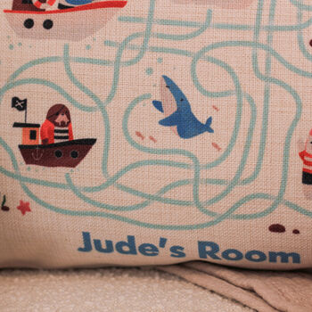 Personalised Polar Sea Cushion Story Time Or Nursery Gift For Kids Room, 4 of 8