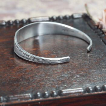 Beaded Vintage Sugar Tong Bangle, 4 of 6