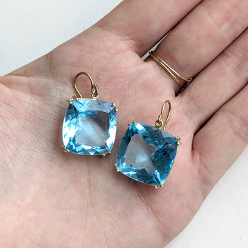 Big And Bold 18ct Topaz Earrings, 2 of 7