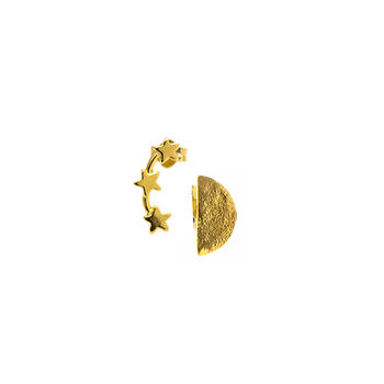 Mis Matched Moon And Star Stud Earrings, 7 of 10