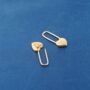 Gold Padlock Hoop Earrings, thumbnail 5 of 7