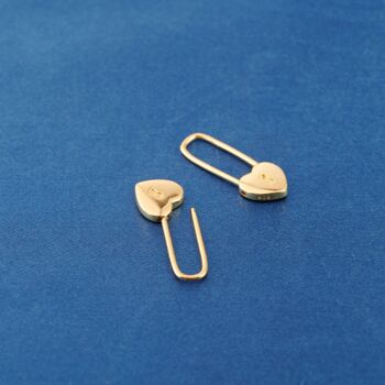 Gold Padlock Hoop Earrings, 5 of 7
