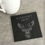 Personalised Stag Slate Coaster, thumbnail 3 of 3