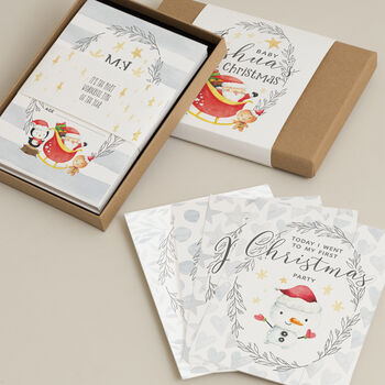 Personalised Baby's First Christmas Milestone Cards, 2 of 3