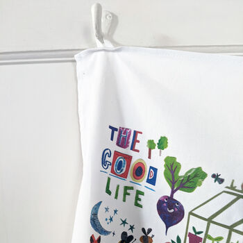 'The Good Life' Illustrated Tea Towel, 4 of 12