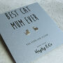 'Best Cat Mum' Silver Cat Silhouette Earrings, thumbnail 5 of 9