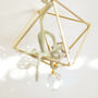 Gold Plate Seven Chakra Crystal Airplant Suncatcher, thumbnail 3 of 4