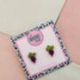 Turnip Glitter Resin Studs / Garden Lover Gift / Fun Veggie Jewellery / Handmade Studs, thumbnail 4 of 5