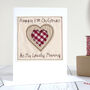 Personalised Heart Christmas Card For Her, thumbnail 1 of 12