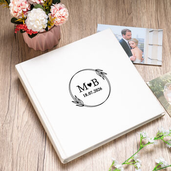 Personalised Monogram Wreath Photo Album, 3 of 5