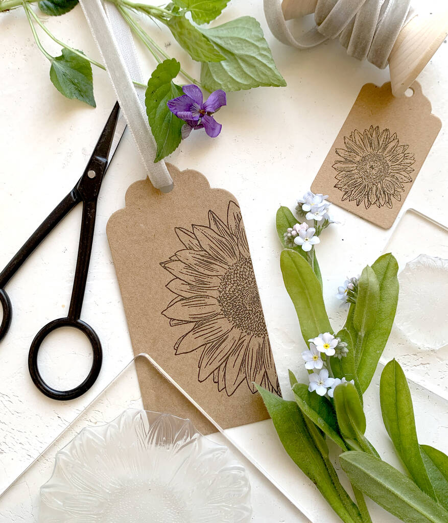 Sunflower Rubber Stamp, 1 of 9