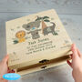 Personalised Tiny Tatty Teddy Jungle Animals Keepsake Box, thumbnail 3 of 6