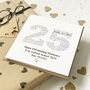 Personalised 25th Silver Wedding Anniversary Card, thumbnail 1 of 4