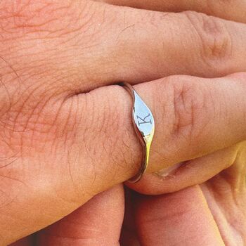 Personalised Inital Signet Ring, 4 of 4