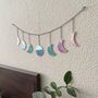 Glass Moon Phase Garland Multicoloured, thumbnail 1 of 7
