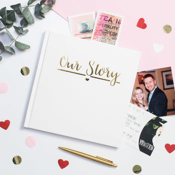 Our Story Personalised Memory Book For Couples, 3 of 6