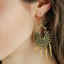 Oxidised Boho Drop Ethnic Dangle Earrings, thumbnail 5 of 8