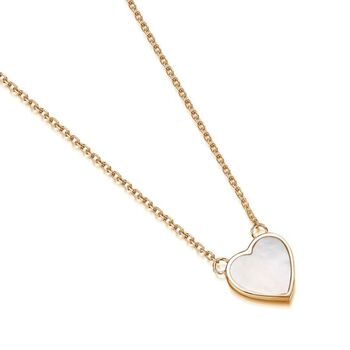 Personalised 18 K Gold Plated Pearl Heart Necklace, 3 of 10