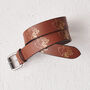 Panther Mens Leather Jeans Belt With Optional Secret Message, thumbnail 1 of 3