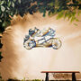 Metal Cat Duo On Bicycle Wall Art For Garden Decor, thumbnail 4 of 10