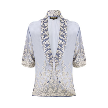 Embroidered Lace Vintage Style Tea Jacket, 3 of 4
