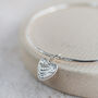 Sterling Silver Cuttlefish Small Heart Charm Bangle, thumbnail 1 of 3